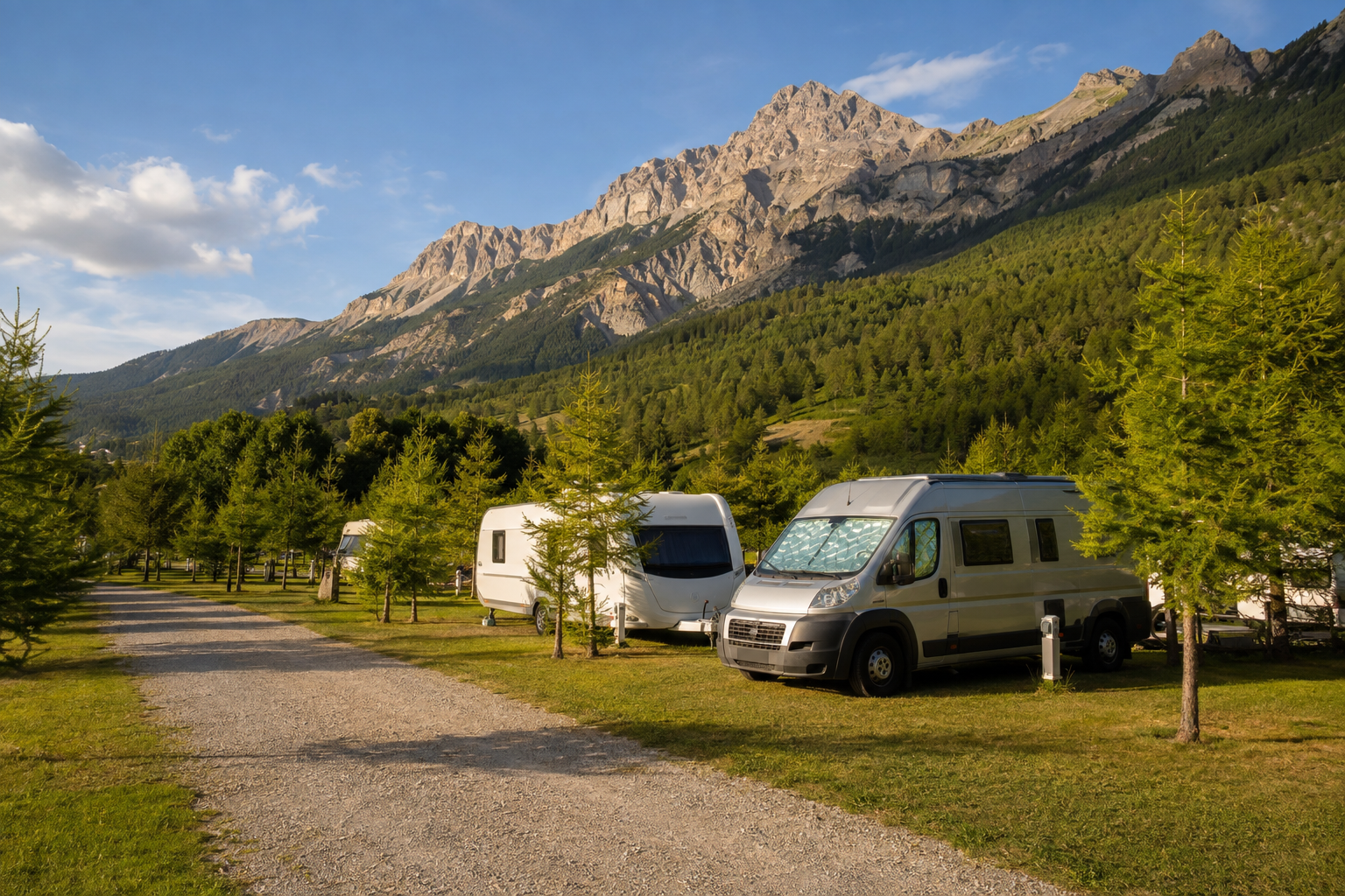 Des emplacements pour vans et camping-cars