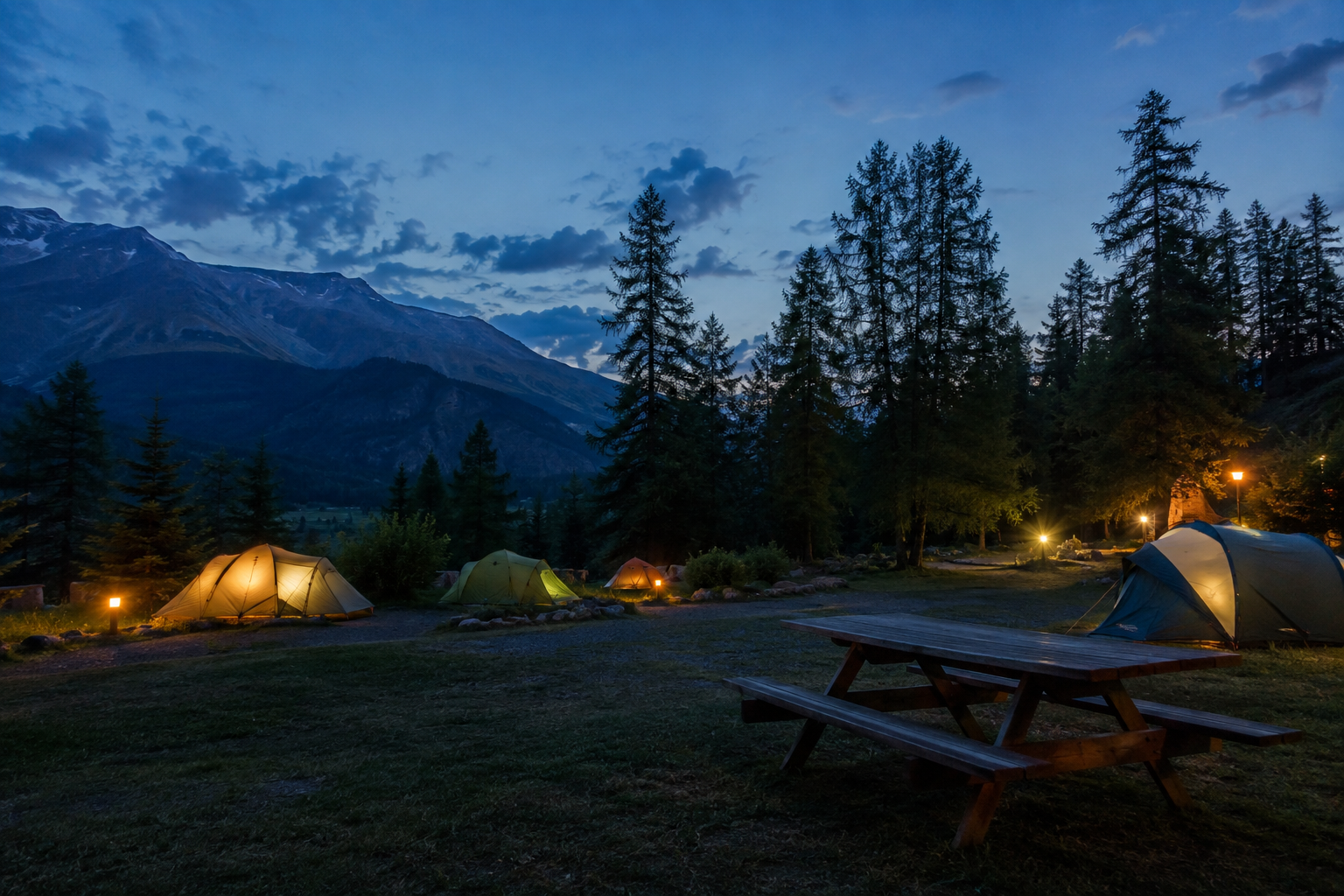 Le calme des soirées en montagne