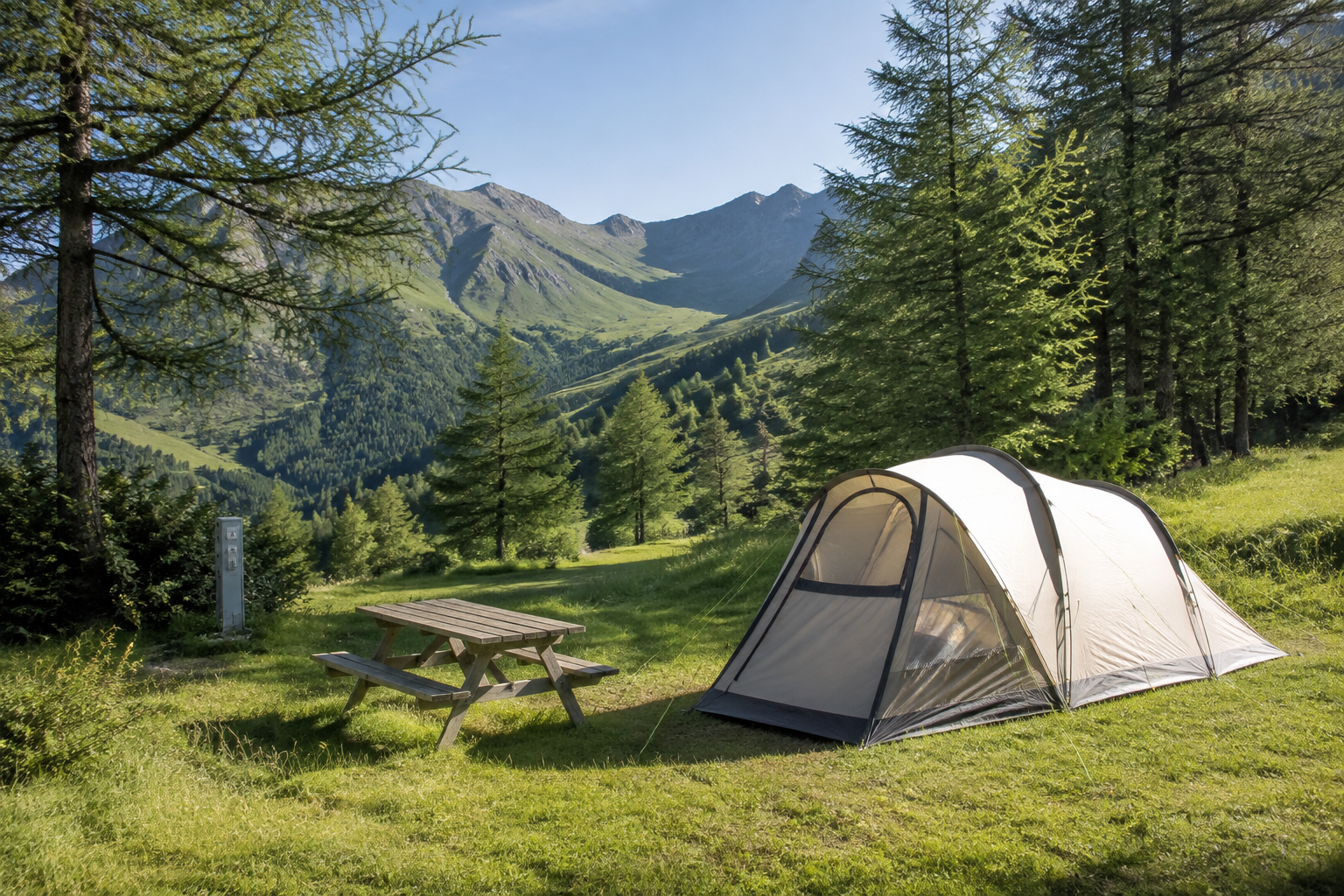 Des emplacements tente en pleine nature